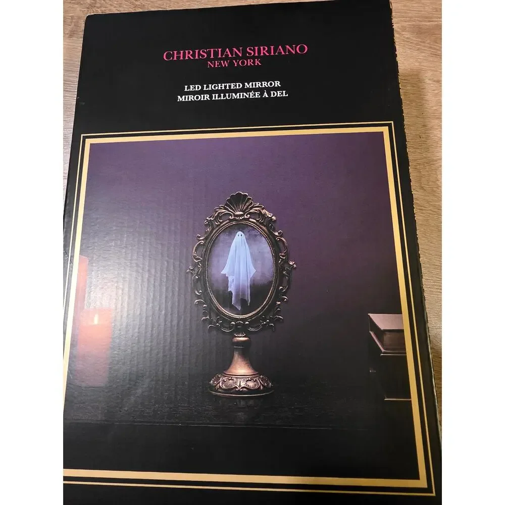 Christian Siriano Viral Halloween LED Lighted Ghost Mirror NEW